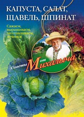 Обложка книги Капуста, салат, щавель, шпинат. Сажаем, выращиваем, заготавливаем, лечимся